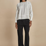 camicia con nervature e ricami FLORITA 2HVA27-V09831 BLANC vanessa bruno 