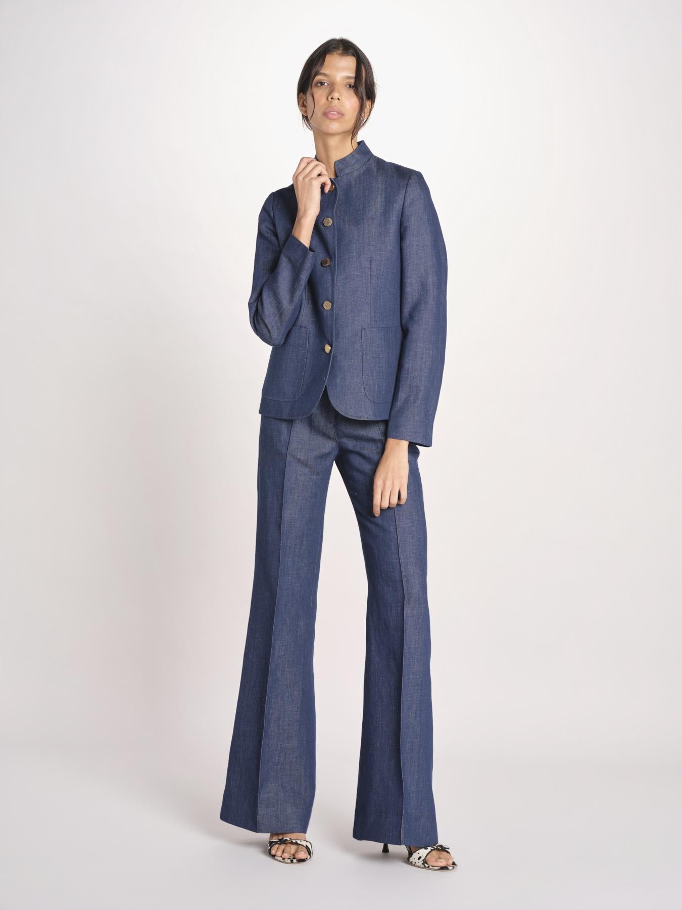 giacca guro in denim BIRGIT 33116 855 684 quelledue 