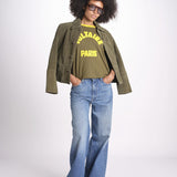 t-shirt con bordi a contrasto JWTS02851 TILLEUL 324 zadig & voltaire 