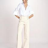 pantalone marinaio con bottoni oro MARINE COMFRTIBULL NATURAL true avenue 