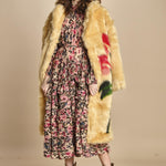 abito lungo con stampa a fiori BLURRY TINY 340025 PINK farm rio 