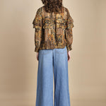 camicia stampa etno lurex PIXIE OCRE ba&sh 