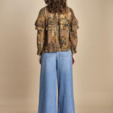 camicia stampa etno lurex PIXIE OCRE ba&sh 