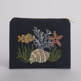MARE pochette piccola P0583 NAVY benaras soleil 