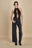 body senza maniche con tulle centrale