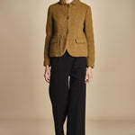 pantalone con elastico in punto milano PENSIL BLACK true avenue 