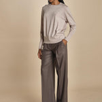 girocollo over in lana merinos MIL LAU5BIS E20179 BEIGE milaura 