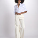 pantalone dritto in cotone MELODY 684 5410 quelledue 