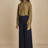 pantalone over con nervature in gabardine ORIANA 540339 15 quelledue 