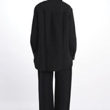 Camicia collo guru con apertura davanti BEAM1600 DARKEST NAVY studio nicholson 
