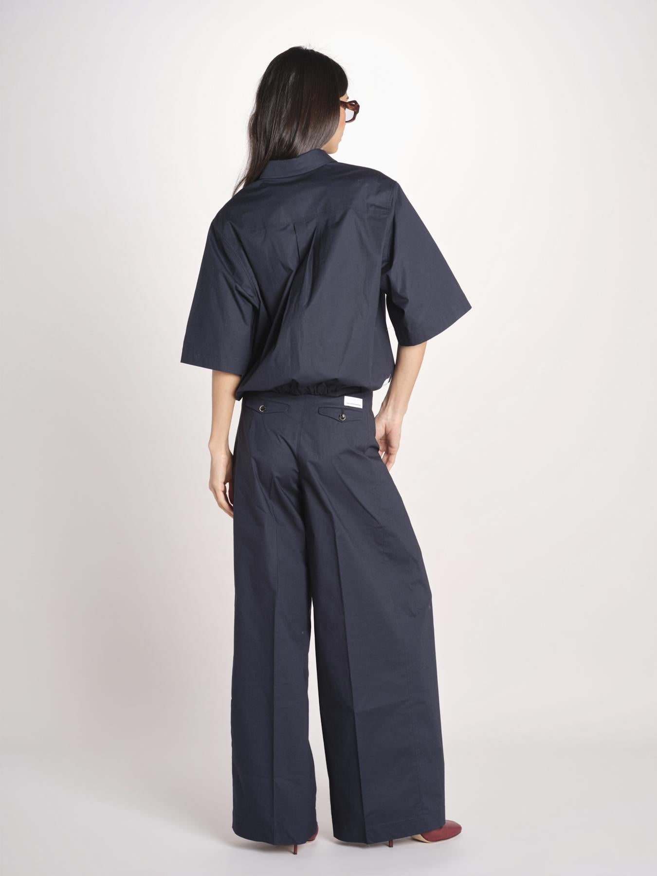 pantalone in cotone con pines PETRA PE99 NAVY nine in the morning 