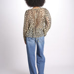 top scollo v PRINT027 CREAM sea ny 