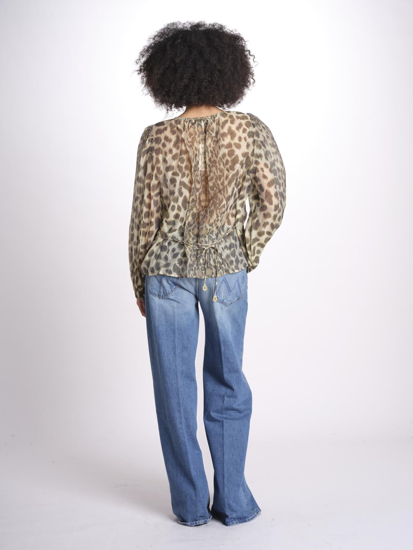 top scollo v PRINT027 CREAM sea ny 