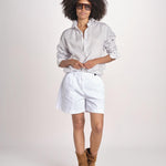 Camicia maschile in lino M012 1017 PERLA milaura 
