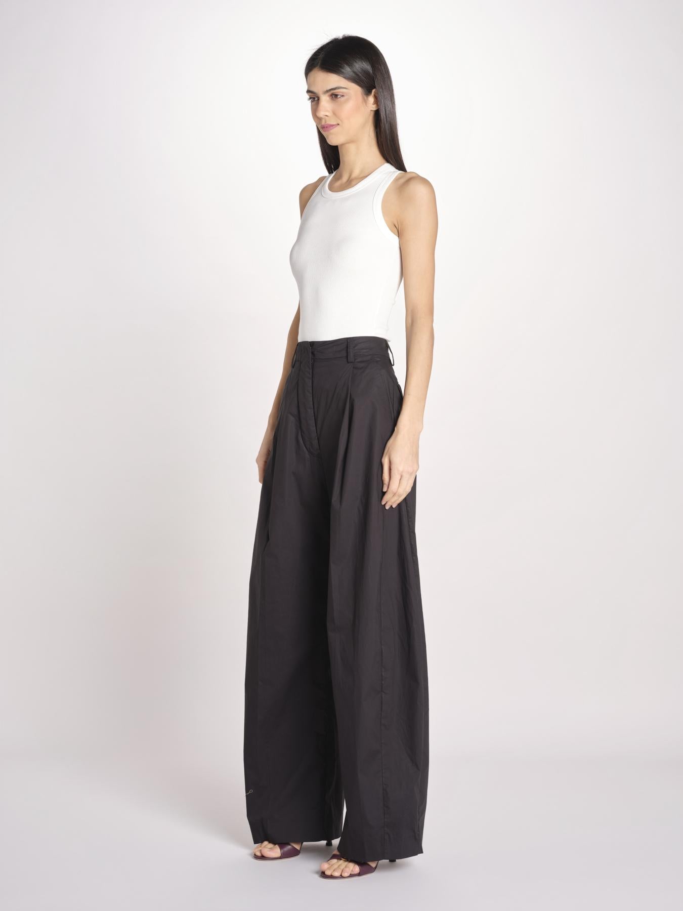 pantalone over con pinces BILLIE 3111 T0160 BLACK T0002 the latest 