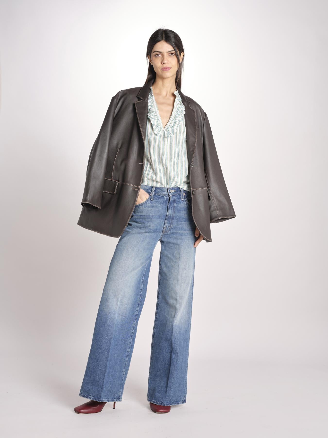 Camicia a righe DIDA SHO71RDIDA-GRE GREEN STRIPES laurence bras 