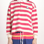 polo a righe maniche lunghe 8475-2020 THE BOXY MATCH GOR TANGO RED.CREAM mother 