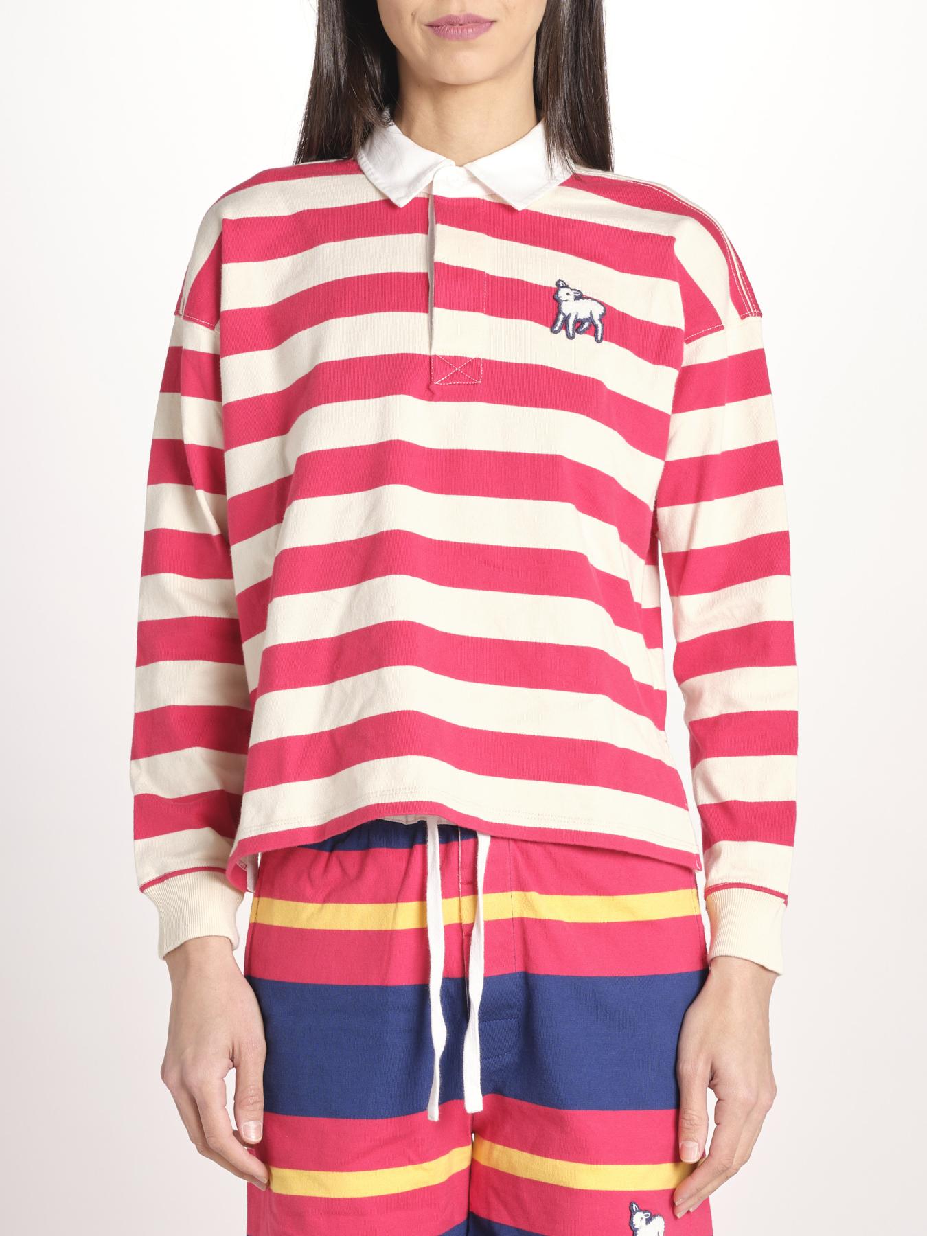 polo a righe maniche lunghe 8475-2020 THE BOXY MATCH GOR TANGO RED.CREAM mother 