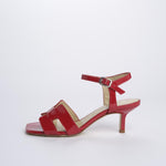 Sandali con tacco basso 9492 ROSSO milaura 