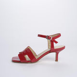 Sandali con tacco basso 9492 ROSSO milaura 