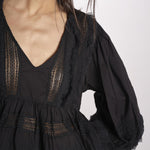Camicia over con pizzo MELODY BLACK mes demoiselles 