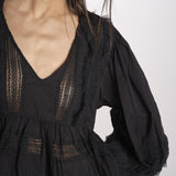 Camicia over con pizzo MELODY BLACK mes demoiselles 