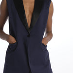 Gilet filo scozia 3417 INDIGO circolo 1901 