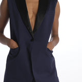 Gilet filo scozia 3417 INDIGO circolo 1901 