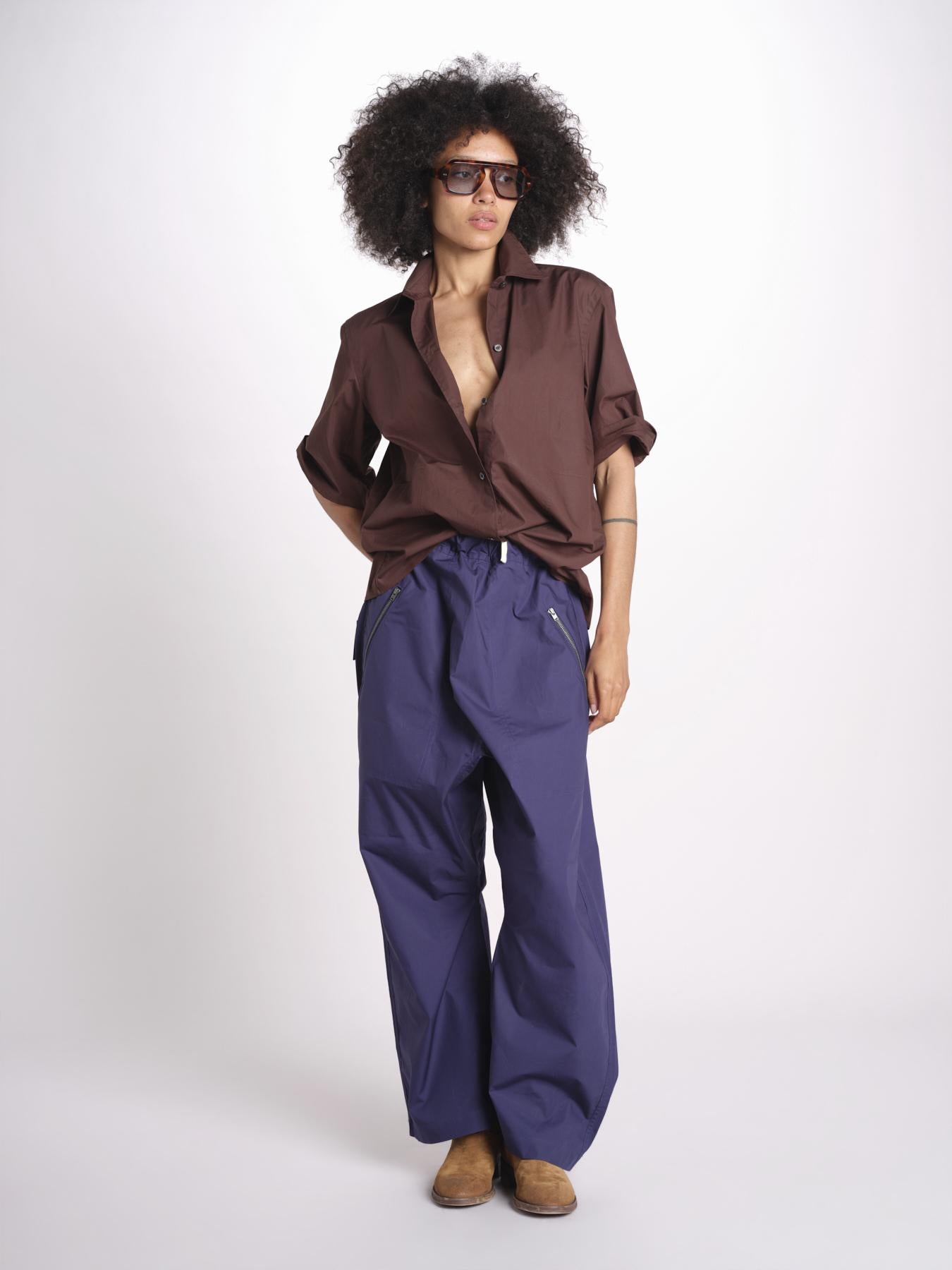 pantalone zip over in nylon PACK EBONY sofie d'hoore 