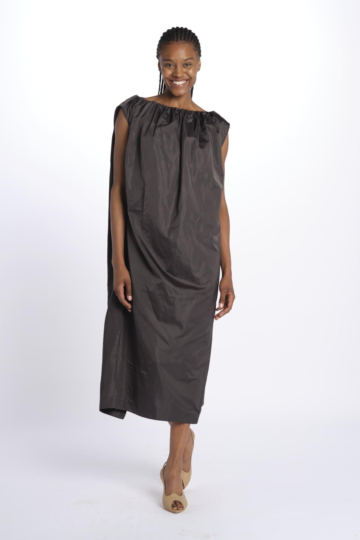 Abito VERONIKA raso midi 5594155 STEEL herskind 