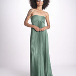 abito lungo plisse WILLOW VERT ba&sh 