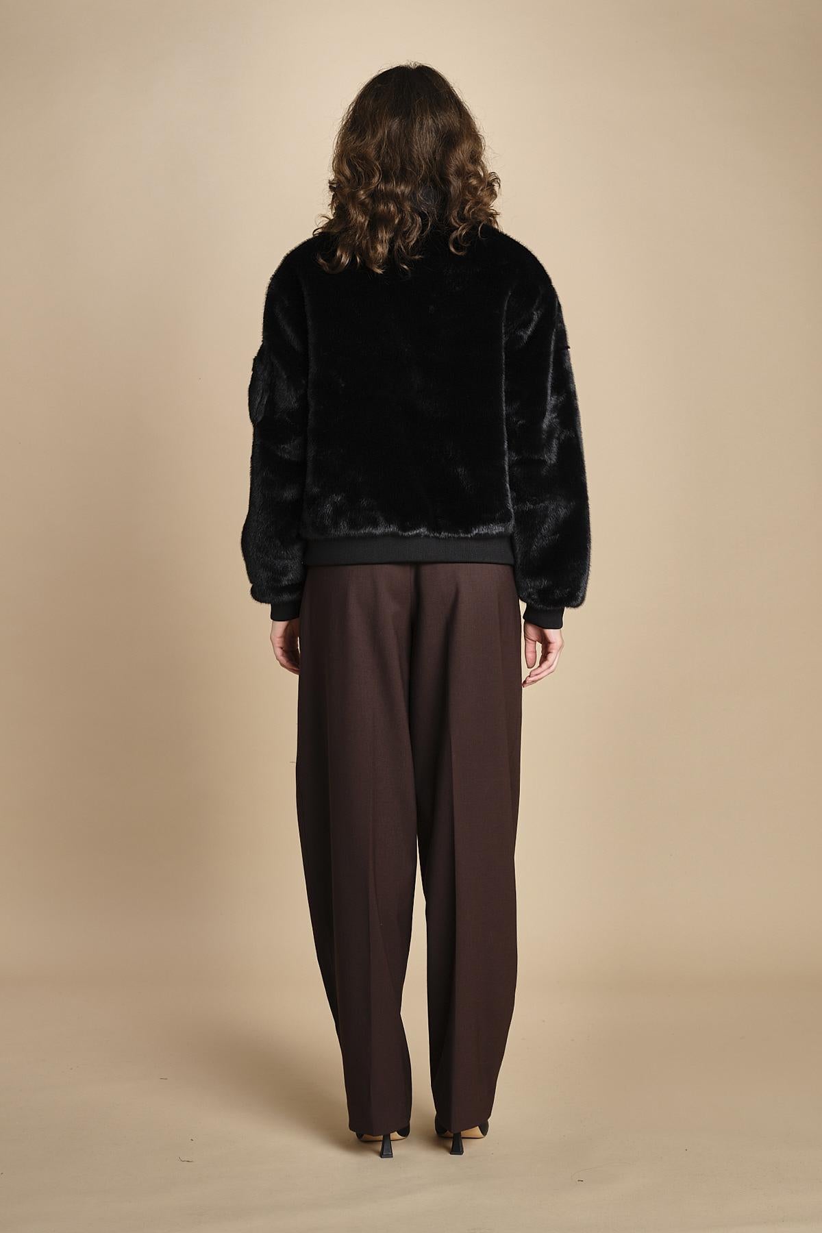 bomber in ecopelliccia BWSEWARDF5 BLACK bombers original 