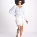 camicia voille nervature ALEXANBLATU BLANC laraethnics 
