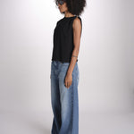 t-shirt asimmetrica ALLIA NOIR ba&sh 