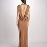 abito lungo in jersey con scollo dietro 3328 CHOKO access 