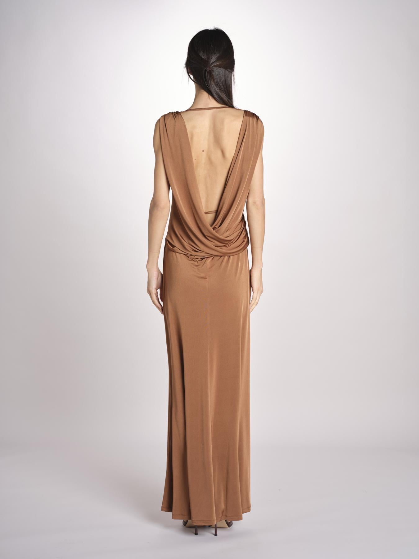 abito lungo in jersey con scollo dietro 3328 CHOKO access 