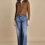TACY camicia in jersey BETB500 WALNUT hartford 