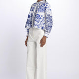 Giacca/camicia MAMIE ricamata MAMIE1BBL BLUE antik batik 
