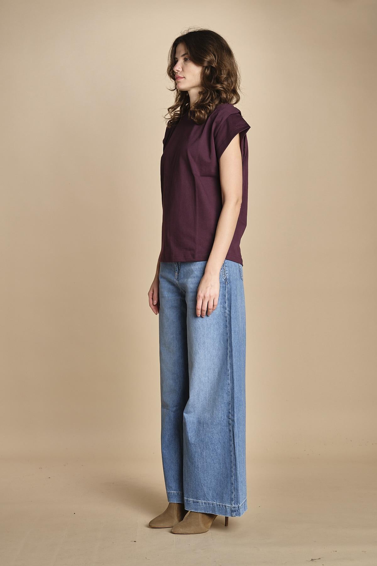 t-shirt con spallina PIO BORDEAUX ba&sh 