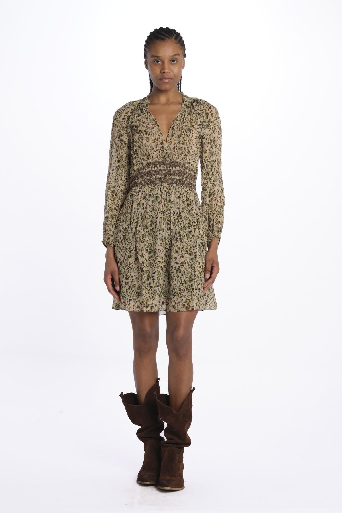 Mini abito punto croce CAMELIA ECRU ba&sh 