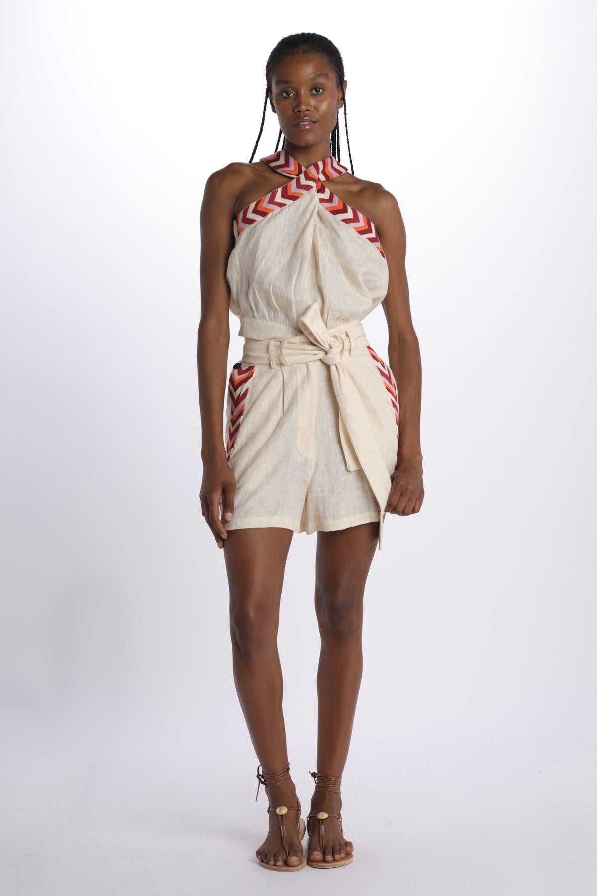 Top ricamo WILLOEMBROIDERY BEIGE chufy 