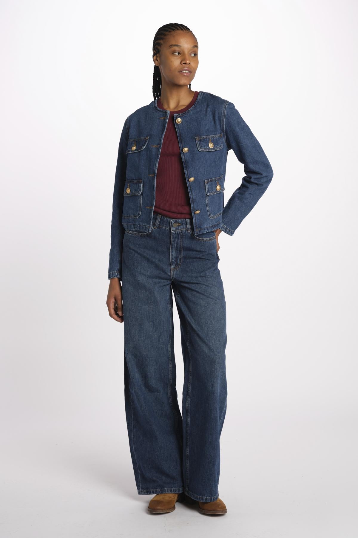 Giubbino jeans bottoni oro DEANA ROYAL705 vanessa bruno 