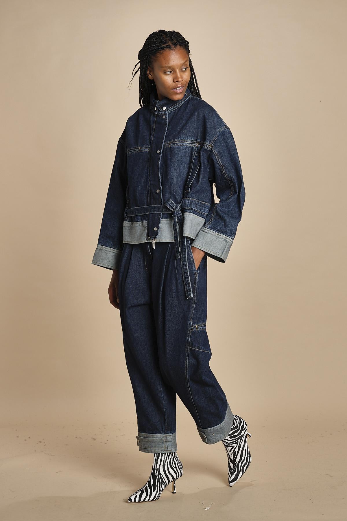 giubbotto over in denim BOXY JACKET 60877LID DA402 DARK INDIGO phillip lim 