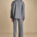 camicia in  flanella con tasche POLINE GREY true avenue 