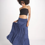 gonna lunga balze CAMELIABL DENIM laraethnics 