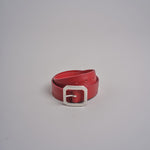 cintura con fibbia ottone 93340 ROSSO ARGENTOÙ milaura 