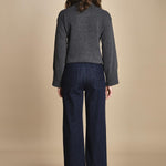 denim a zampa con taschine FAUVE INDIGO fam 