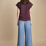 t-shirt con spallina PIO BORDEAUX ba&sh 