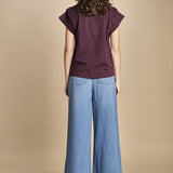 t-shirt con spallina PIO BORDEAUX ba&sh 