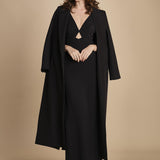 maxidress con spalline sottili incrociate MILLY BLACK solace 